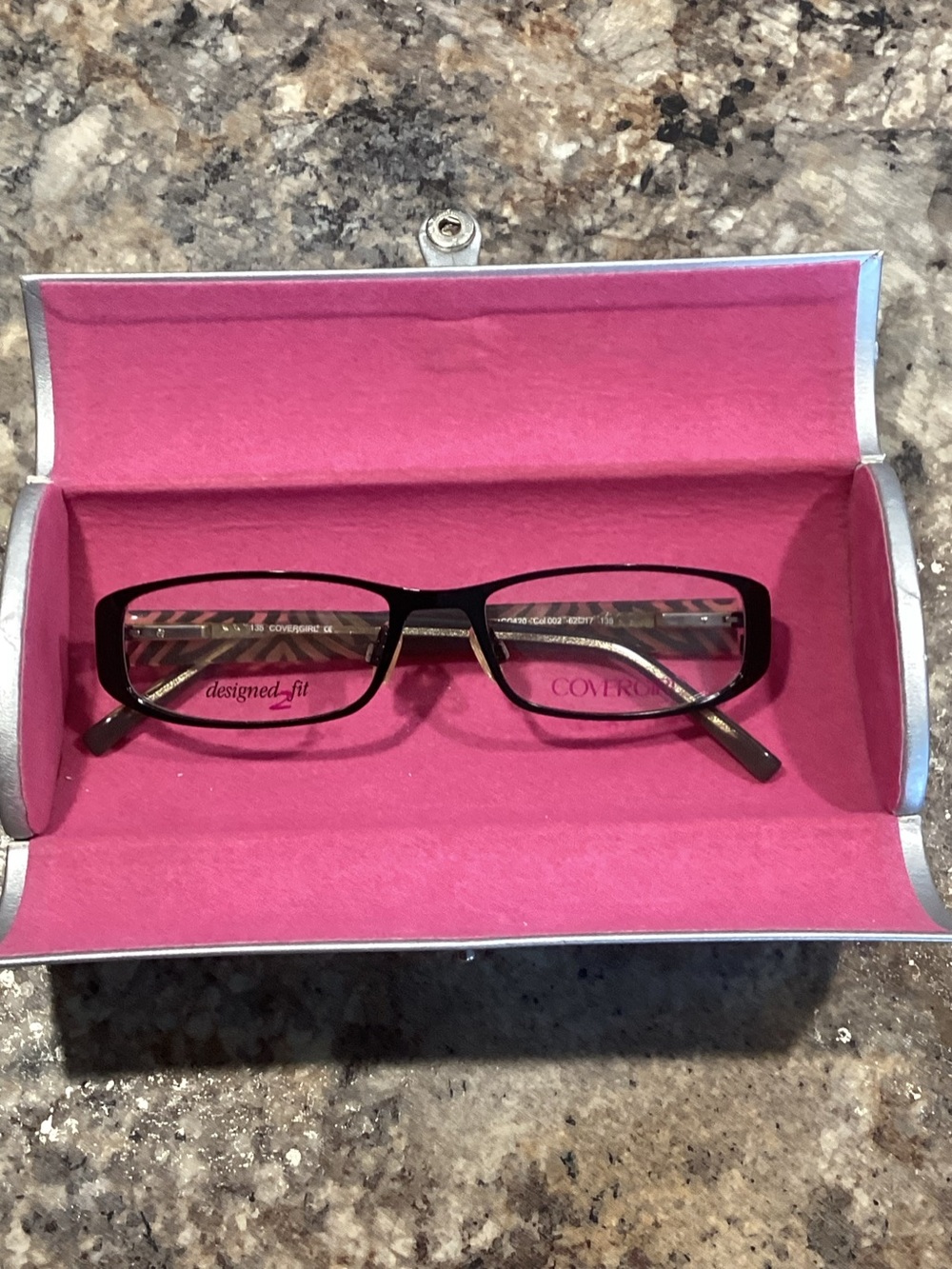 COVERGIRL CG420 Col.002 Black Full Rim Plastic Eyeglasses 52-17-135 Sold Out